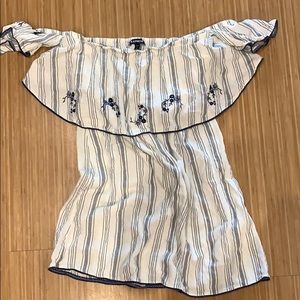 White striped sun dress